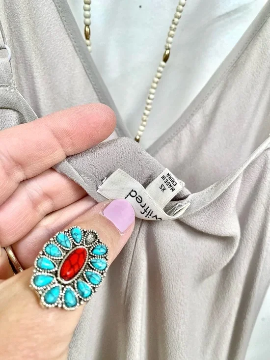 Aritzia Wilfred Moulin satin dress w lace detailing shabby chic vibe - Picture 6 of 7